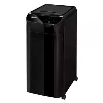 Fellowes Distruggidocumenti 550 fogli alimentazione automatica taglio a croce AutoMax 550C con contenitore da 83 litri alta sicurezza P4