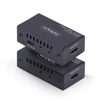 StarTech.com Extender HDMI su CAT5e/CAT6, 4K 60Hz, fino a 200ft (60m), kit trasmettitore e ricevitore, Power over Cavo, formato compatto