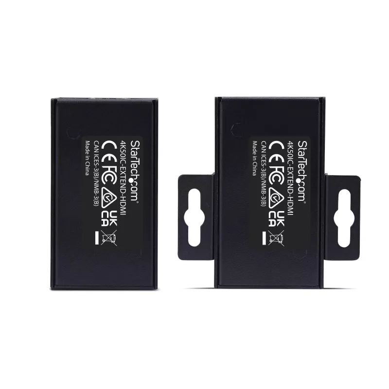 StarTech.com Extender HDMI su CAT5e/CAT6, 4K 60Hz, fino a 200ft (60m), kit trasmettitore e ricevitore, Power over Cavo, formato compatto
