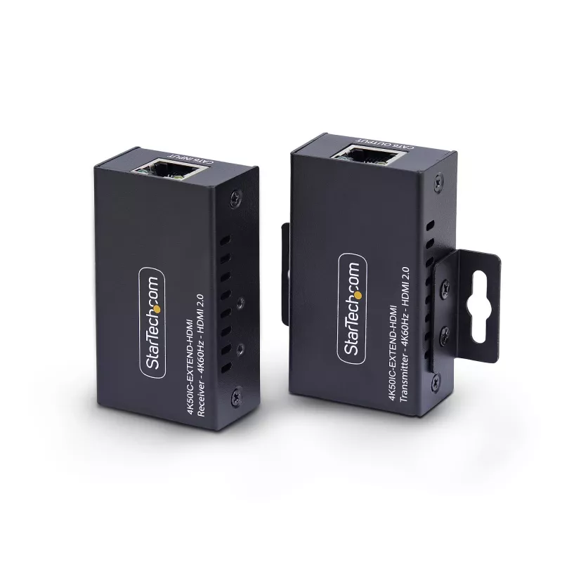StarTech.com Extender HDMI su CAT5e/CAT6, 4K 60Hz, fino a 200ft (60m), kit trasmettitore e ricevitore, Power over Cavo, formato compatto
