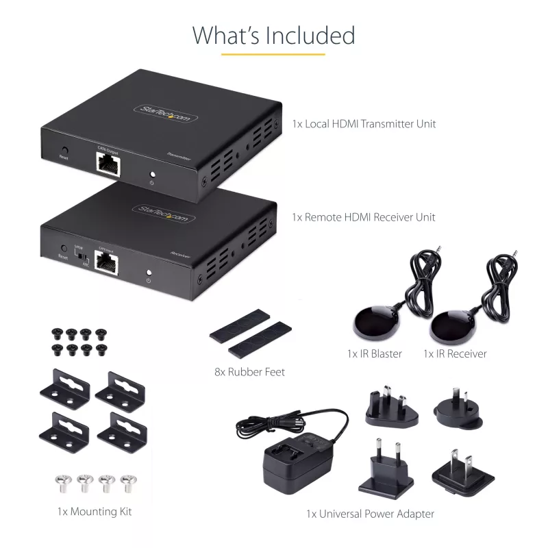 StarTech.com 4K70IC-EXTEND-HDMI Extender AV trasmettitore e ricevitore AV nero