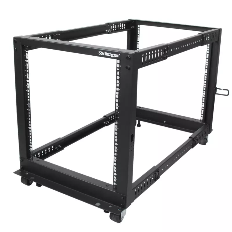 StarTech.com Rack server open-frame mobile a 4 montanti 12U, rack di rete a quattro montanti 19