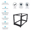 StarTech.com Rack server open-frame mobile a 4 montanti 12U, rack di rete a quattro montanti 19