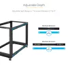 StarTech.com Rack server open-frame mobile a 4 montanti 12U, rack di rete a quattro montanti 19