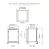 StarTech.com Rack server open-frame mobile a 4 montanti 15U, rack di rete a quattro montanti 19