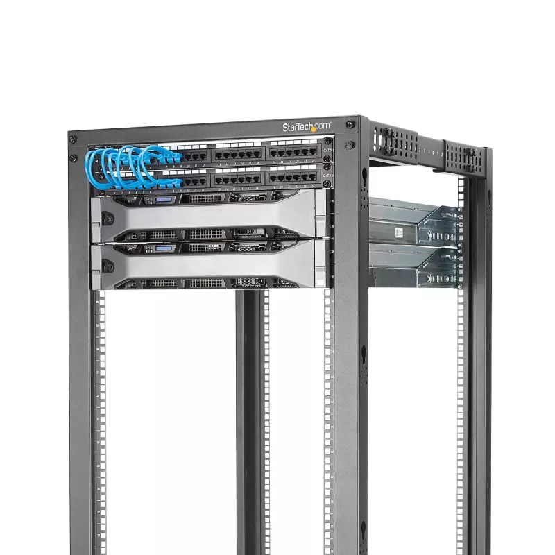 StarTech.com Rack server open-frame mobile a 4 montanti 18U, rack di rete a quattro montanti 19