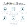 StarTech.com Rack server open-frame mobile a 4 montanti 18U, rack di rete a quattro montanti 19