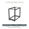 StarTech.com Rack server open-frame mobile a 4 montanti 18U, rack di rete a quattro montanti 19