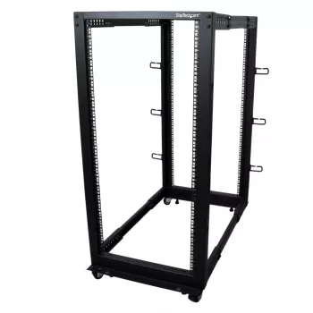StarTech.com Rack server open-frame mobile a 4 montanti 25U, rack di rete a quattro montanti 19