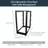StarTech.com Rack server open-frame mobile a 4 montanti 25U, rack di rete a quattro montanti 19