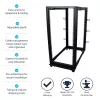 StarTech.com Rack server open-frame mobile a 4 montanti 25U, rack di rete a quattro montanti 19