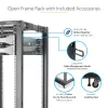StarTech.com Rack server open-frame mobile a 4 montanti 25U, rack di rete a quattro montanti 19