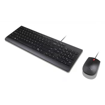 Lenovo Essential Wired Combo nero US Euro tastiera mouse inclusi universale USB