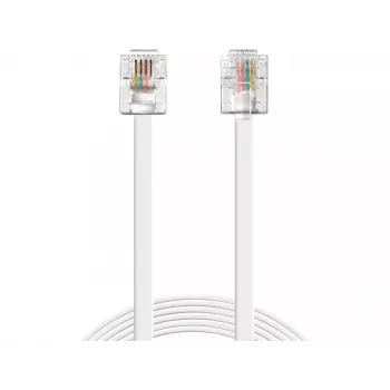 Sandberg Cavo telefonico RJ11-RJ11 1,8 m, 1,8 m, RJ11, RJ11, connettore maschio, connettore maschio, bianco