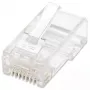 Intellinet Connettore modulare RJ45, Cat6, UTP, 2 pin, per conduttori flessibili, contatti placcati in oro 15 µ, confezione da 100