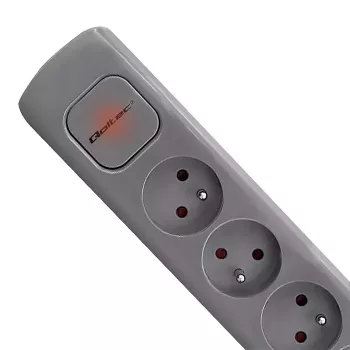 Prolunga di alimentazione Qoltec 50275 1.8m 5 prese AC uso interno grigio