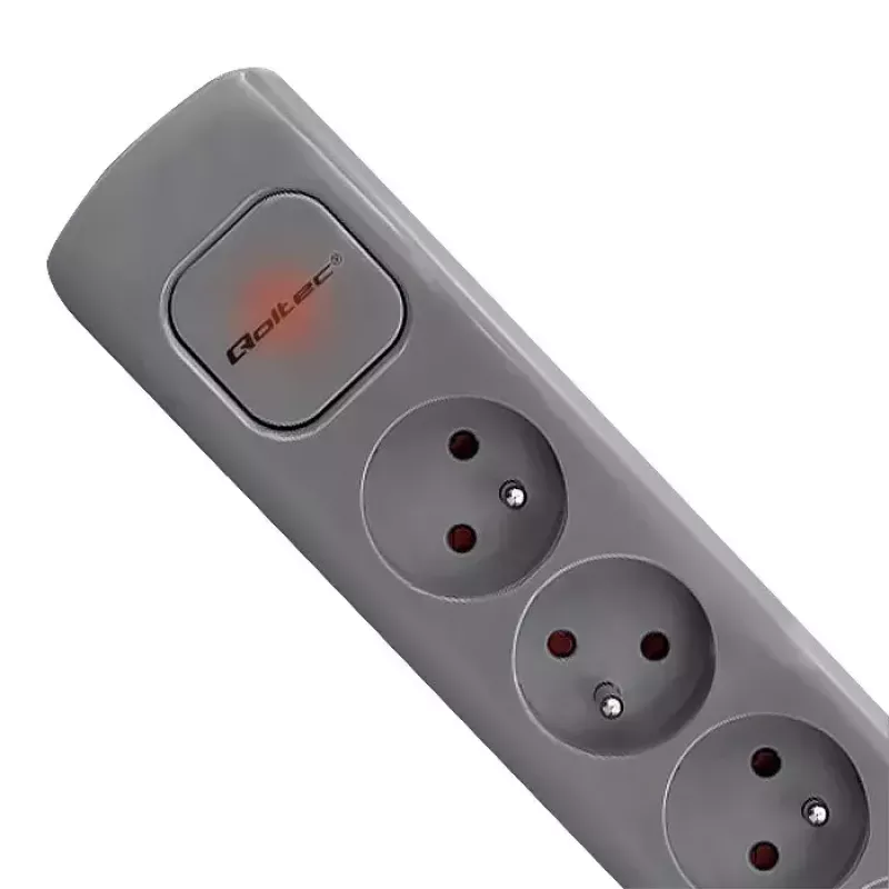 Prolunga di alimentazione Qoltec 50275 1.8m 5 prese AC uso interno grigio