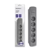 Prolunga di alimentazione Qoltec 50275 1.8m 5 prese AC uso interno grigio