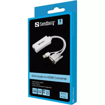 Convertitore Sandberg VGA+Audio a HDMI