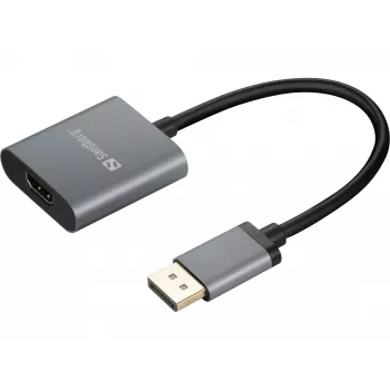 Adattatore Sandberg DisplayPort 1.4 a HDMI 2.0 4K, DisplayPort, HDMI Type-A (standard), connettore maschio, connettore femmina, 3840 x 2160 pixel, 6 Gbit/s