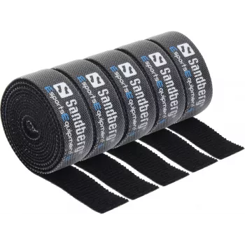 Fascette per cavi in velcro Sandberg confezione da 5, fascette per cavi in velcro, nero, 1000 mm, 73 g, 50 mm, 50 mm