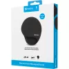 Tappetino mouse Sandberg in memory foam rotondo, nero, tinta unita, memory foam, poggiapolsi, base antiscivolo