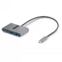 StarTech.com hub USB-C a 4 porte con Power Delivery Pass-Through 100W – 2x USB-A + 2x USB-C – USB 3.0 5Gbps – cavo lungo 1ft (30cm) – hub USB Type-C a USB-A/C portatile