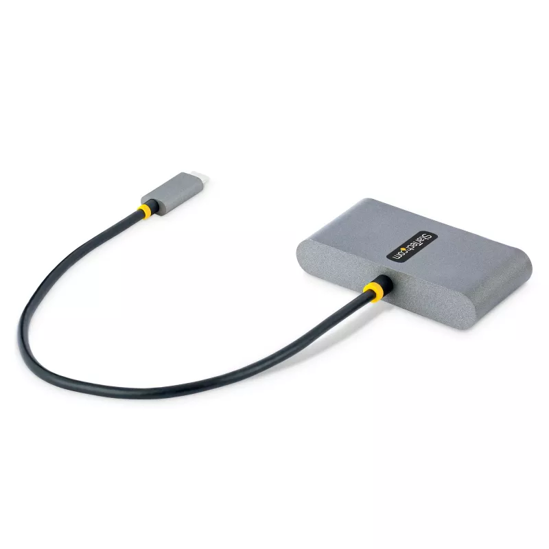 StarTech.com hub USB-C a 4 porte con Power Delivery Pass-Through 100W – 2x USB-A + 2x USB-C – USB 3.0 5Gbps – cavo lungo 1ft (30cm) – hub USB Type-C a USB-A/C portatile