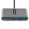 StarTech.com hub USB-C a 4 porte con Power Delivery Pass-Through 100W – 2x USB-A + 2x USB-C – USB 3.0 5Gbps – cavo lungo 1ft (30cm) – hub USB Type-C a USB-A/C portatile