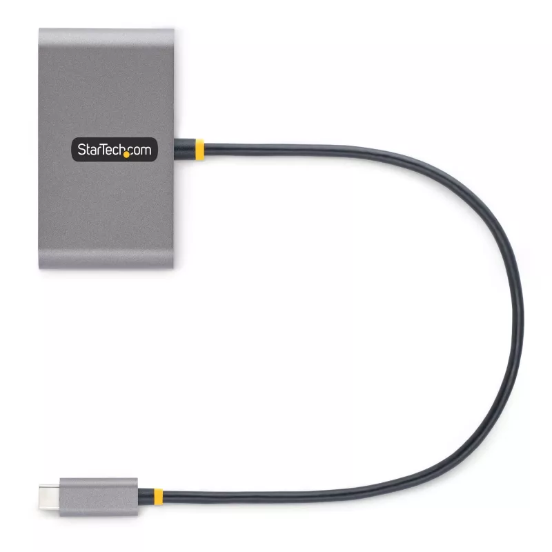 StarTech.com hub USB-C a 4 porte con Power Delivery Pass-Through 100W – 2x USB-A + 2x USB-C – USB 3.0 5Gbps – cavo lungo 1ft (30cm) – hub USB Type-C a USB-A/C portatile