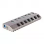 StarTech.com hub USB-C a 7 porte autoalimentato con interruttori on/off individuali, hub di espansione USB 3.0 5Gbps con alimentatore, hub USB-C a USB-A per desktop/laptop, hub USB Type-C con BC 1.2