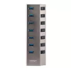 StarTech.com hub USB-C a 7 porte autoalimentato con interruttori on/off individuali, hub di espansione USB 3.0 5Gbps con alimentatore, hub USB-C a USB-A per desktop/laptop, hub USB Type-C con BC 1.2