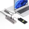 StarTech.com hub USB-C a 7 porte autoalimentato con interruttori on/off individuali, hub di espansione USB 3.0 5Gbps con alimentatore, hub USB-C a USB-A per desktop/laptop, hub USB Type-C con BC 1.2