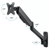Techly ICA-LCD G112E supporto da parete girevole con molla a gas, per 1 display da 17-32 pollici (43-81,3 cm), 9 kg