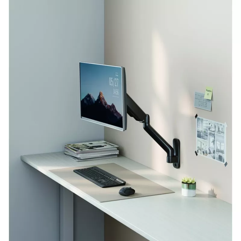 Techly ICA-LCD G112E supporto da parete girevole con molla a gas, per 1 display da 17-32 pollici (43-81,3 cm), 9 kg