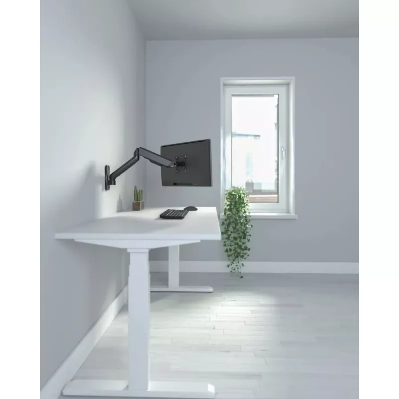 Techly ICA-LCD G112E supporto da parete girevole con molla a gas, per 1 display da 17-32 pollici (43-81,3 cm), 9 kg