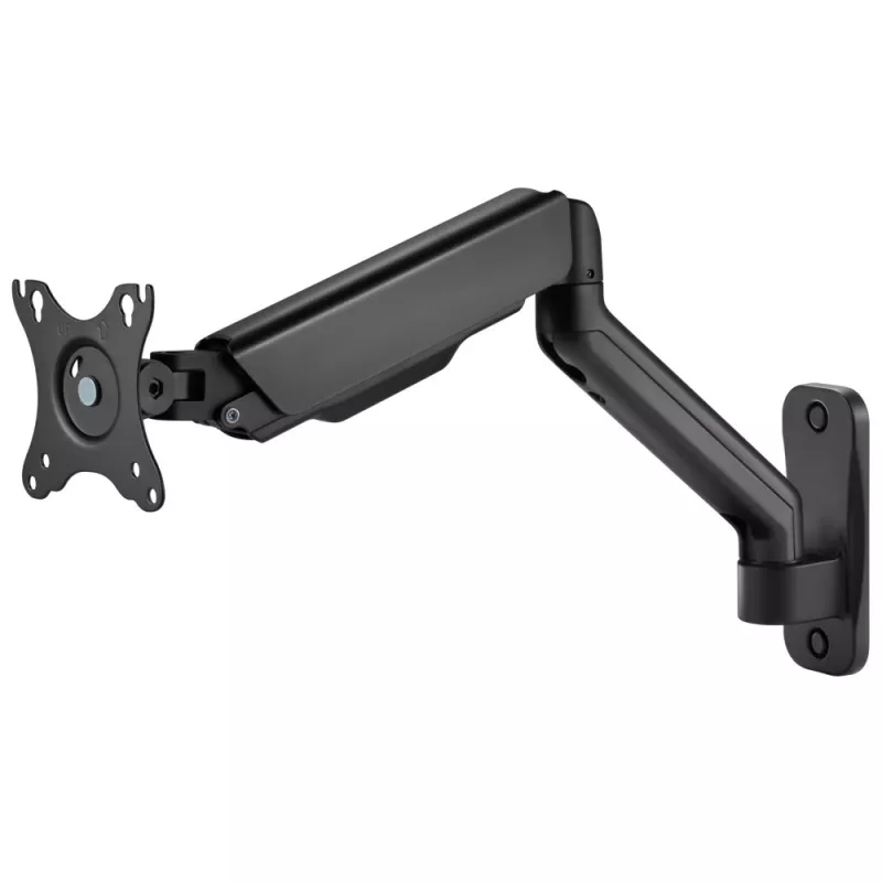 Techly ICA-LCD G112E supporto da parete girevole con molla a gas, per 1 display da 17-32 pollici (43-81,3 cm), 9 kg