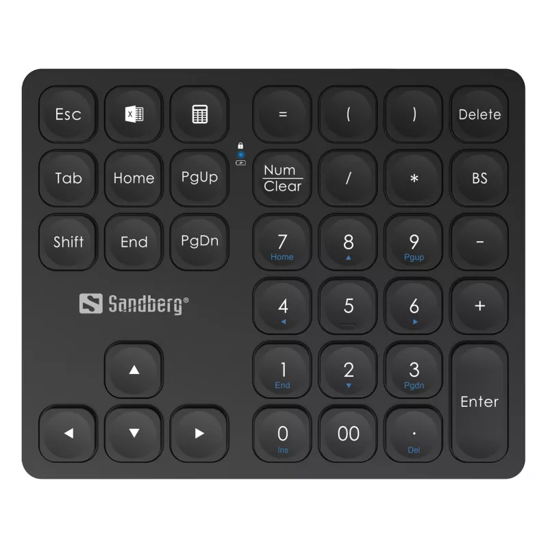 Tastierino numerico Sandberg Wireless Numeric Keypad Pro a membrana 36 tasti