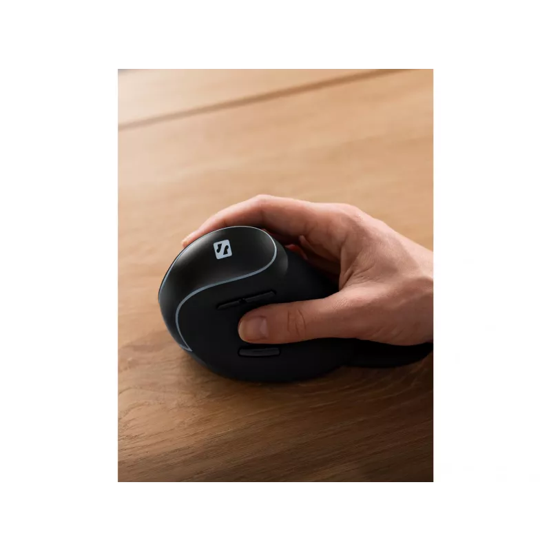 Sandberg Wireless Vertical Mouse Pro, per destrimani, design verticale, ottico, RF Wireless, 1600 DPI, nero