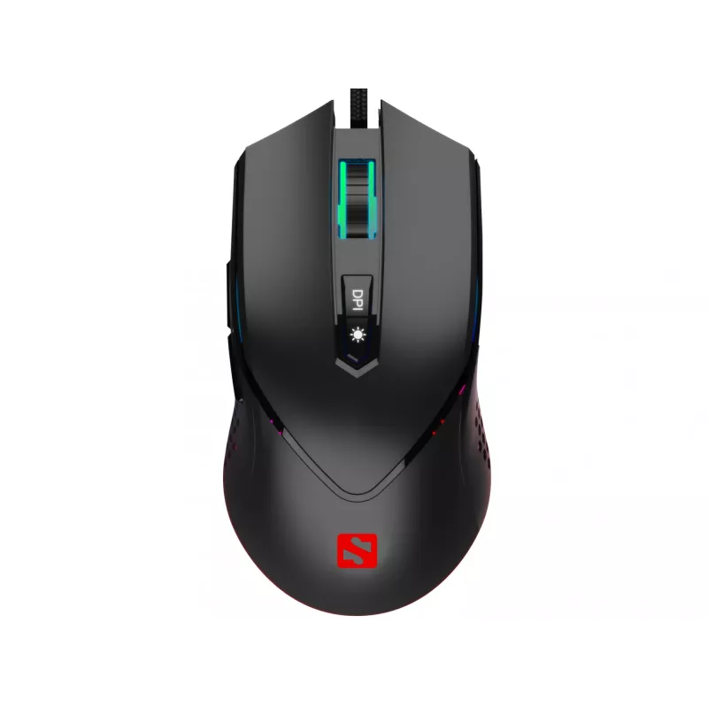 Sandberg Azazinator mouse 6400, per destrimani, USB Type-A, 6400 DPI, nero