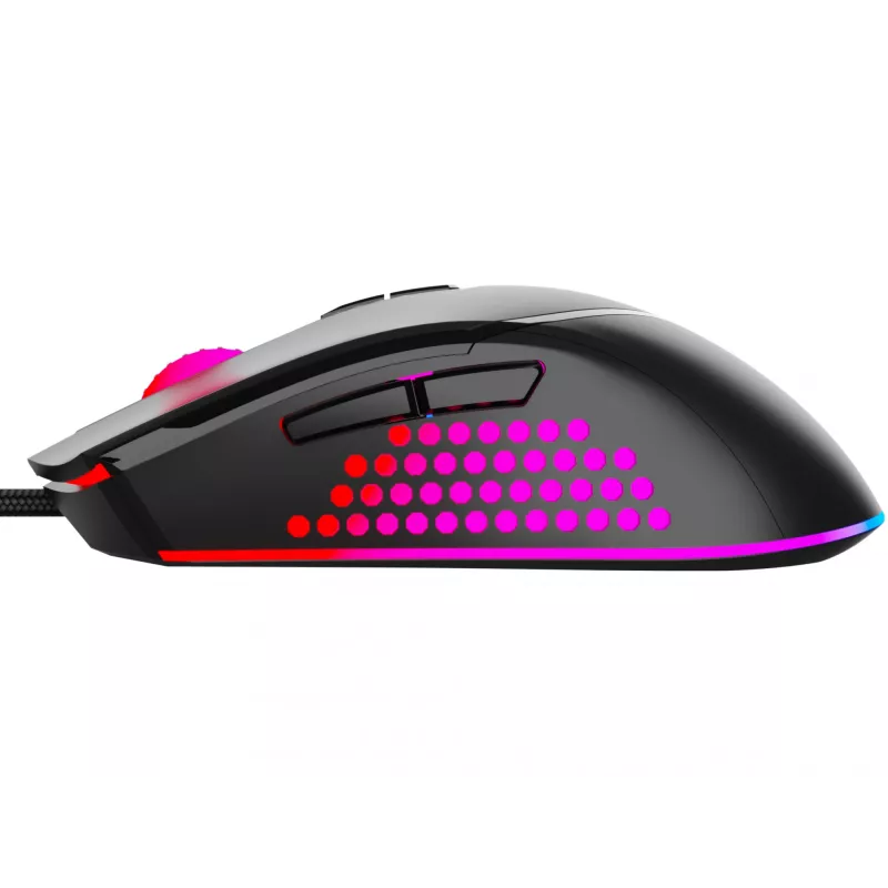 Sandberg Azazinator mouse 6400, per destrimani, USB Type-A, 6400 DPI, nero