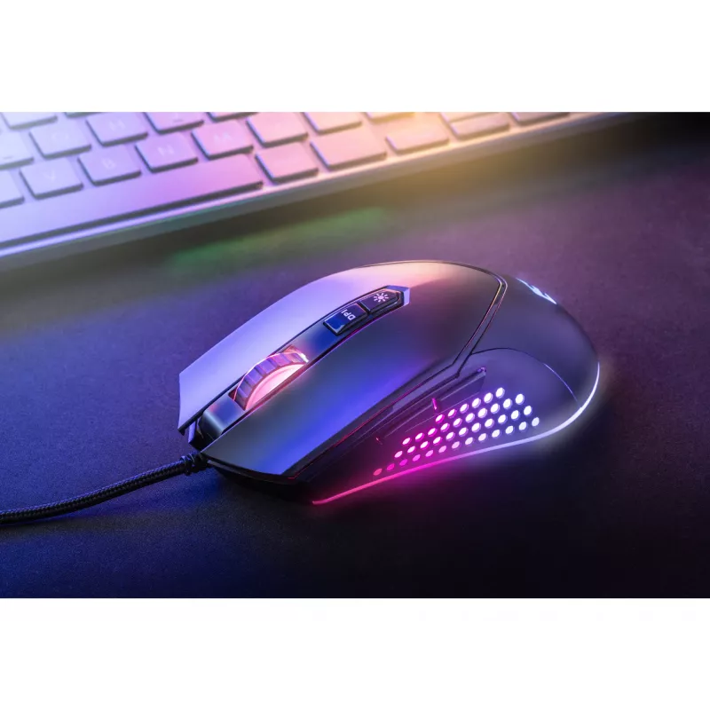 Sandberg Azazinator mouse 6400, per destrimani, USB Type-A, 6400 DPI, nero
