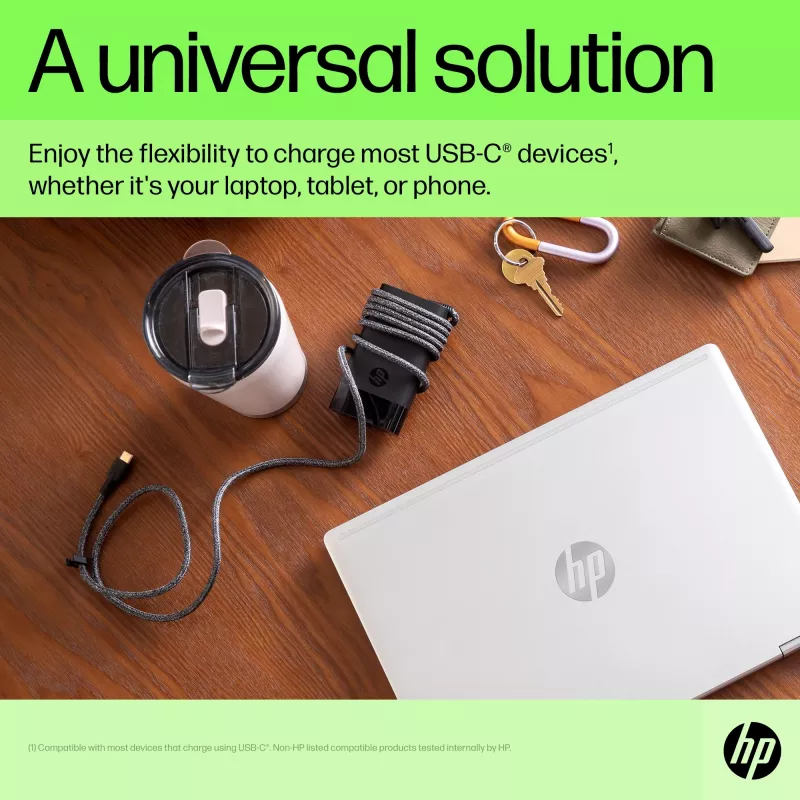 HP USB-C 65W Alimentatore per laptop, Laptop, Interno, 90 V, 47 - 63 Hz, 65 W, 5 - 20 V