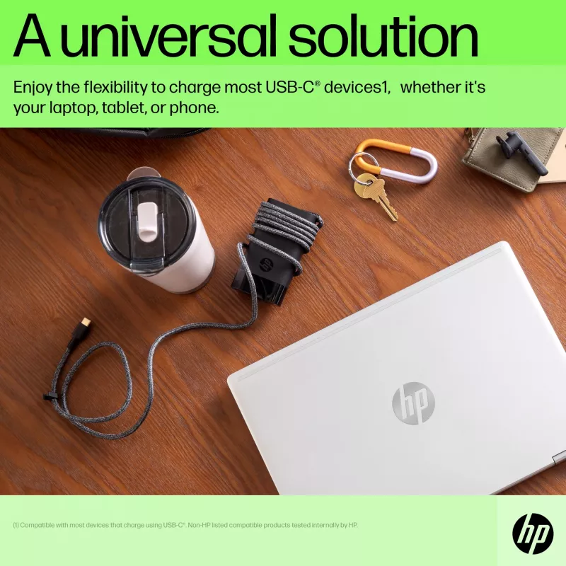 HP USB-C 65W Alimentatore per laptop, Laptop, Interno, 90 V, 47 - 63 Hz, 65 W, 5 - 20 V