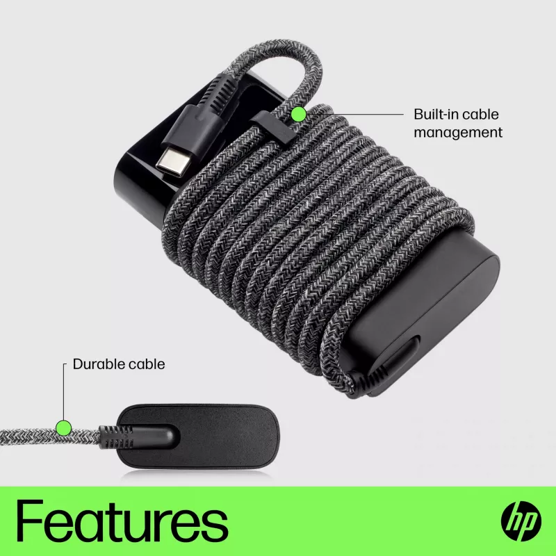 HP USB-C 65W Alimentatore per laptop, Laptop, Interno, 90 V, 47 - 63 Hz, 65 W, 5 - 20 V