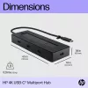 HP Hub multiporta 4K USB-C, USB Type-C, USB 3.2 Gen 2 (3.1 Gen 2) Type-C, 10000 Mbit/s, Nero, 4K Ultra HD, Cina