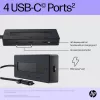 HP Hub multiporta 4K USB-C, USB Type-C, USB 3.2 Gen 2 (3.1 Gen 2) Type-C, 10000 Mbit/s, Nero, 4K Ultra HD, Cina