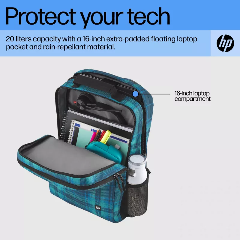 HP 7J592AA Campus XL zaino, 16 pollici (40,6 cm), 20 l, 620 g, Marble Stone