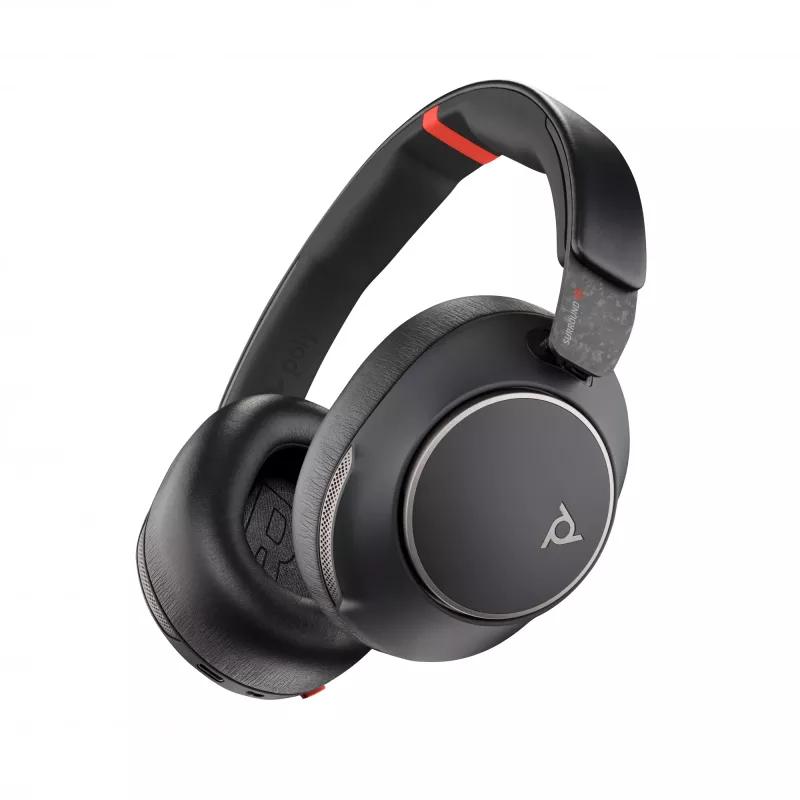HP Poly Voyager Surround 85 UC Cuffie USB-C + adattatore USB-C/A + base di ricarica