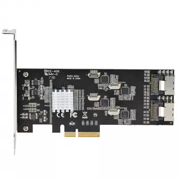 StarTech.com Scheda SATA PCIe a 8 porte – Scheda di espansione PCI Express 6 Gbit/s SATA con 4 controller host – Scheda controller SATA PCIe – PCI-e x4 Gen 2 su SATA III – SATA HDD/SSD